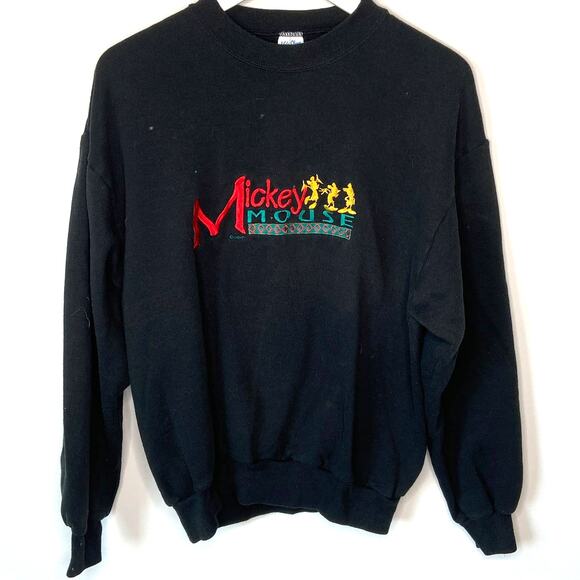 American Vintage Mickey Mouse Embroidered Sweatshirt - Adult Size Large - Picture 1 of 5